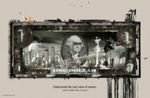 Gazeta Mercantil (Brazilian business newspaper) 2008 ad: Dollar - Understand the real value of money